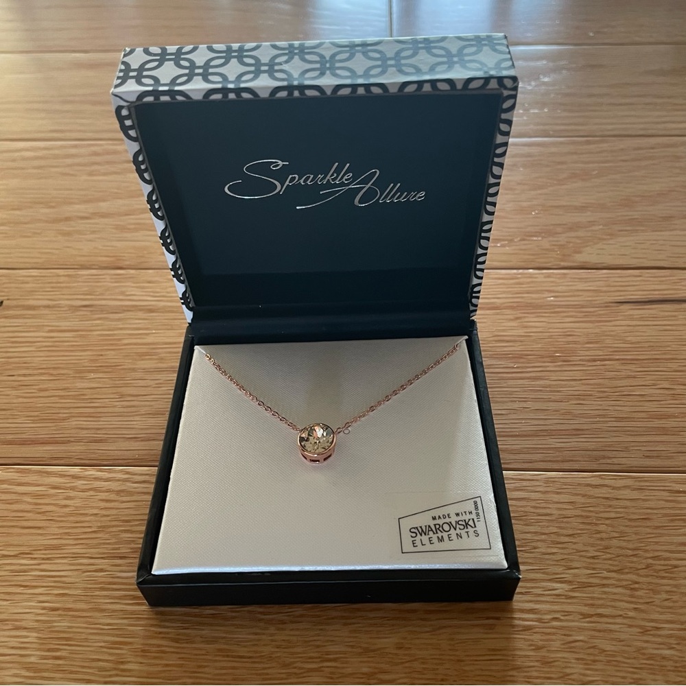 Sparkle Allure Rose Gold Necklace